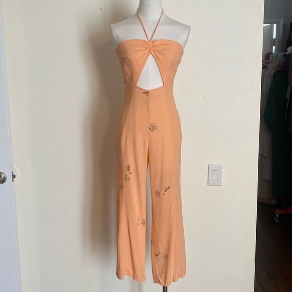 Flynn Skye Jordan Cut-Out Halter Jumpsuit Size Medium - Picture 4 of 15